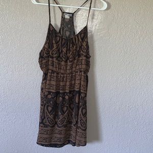 Brown and black dress